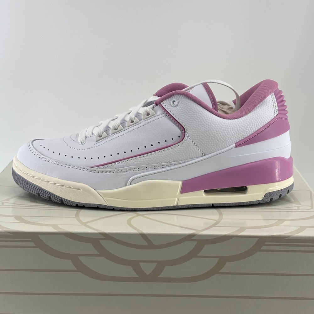 Jordan 2/3 Sneakers Womens 11.5 White Orchid FZ4122-105 Hybrid Low Top Retro